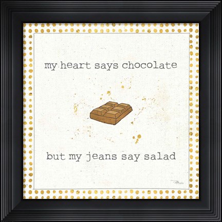 Framed Calorie Cuties IV Dot Border Print