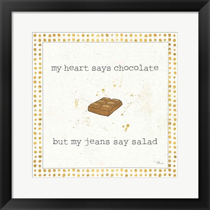 Framed Calorie Cuties IV Dot Border Print