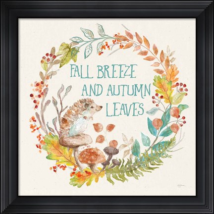 Framed Autumn Friends VI Print