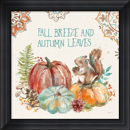 Framed Autumn Friends IV Print