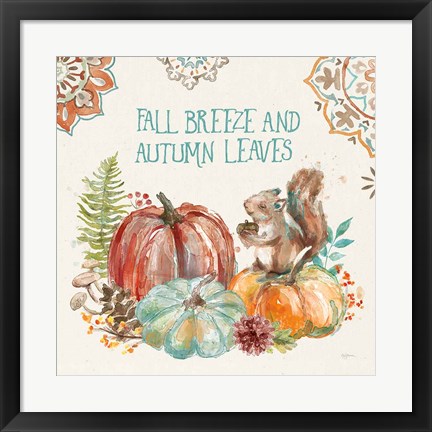 Framed Autumn Friends IV Print