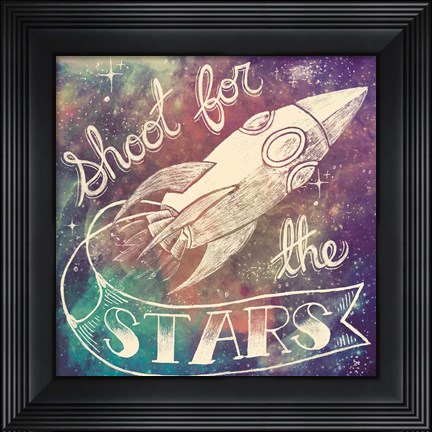 Framed Universe Galaxy Shoot For the Stars Print