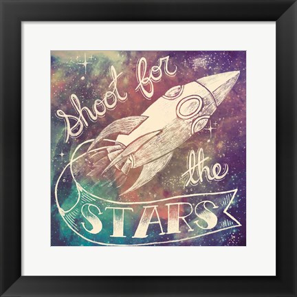 Framed Universe Galaxy Shoot For the Stars Print