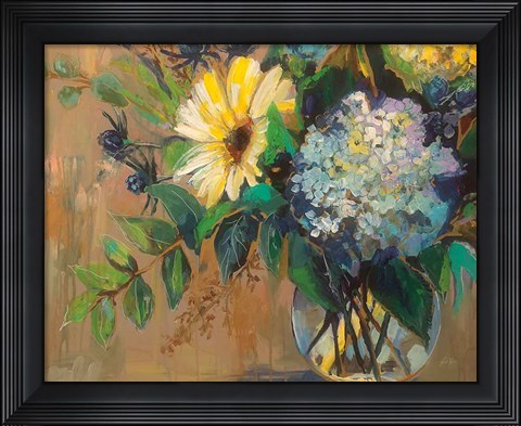 Framed Glass Floral Print