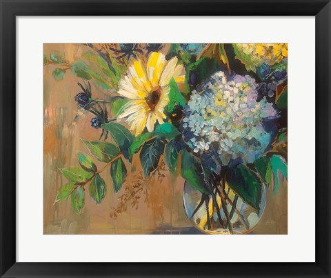 Framed Glass Floral Print