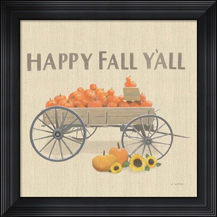 Framed Heartland Harvest Moments IV Happy Fall Print