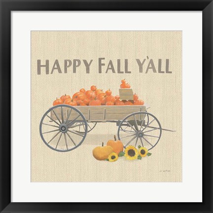 Framed Heartland Harvest Moments IV Happy Fall Print