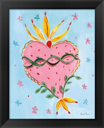 Framed Frida&#39;s Heart IV Print