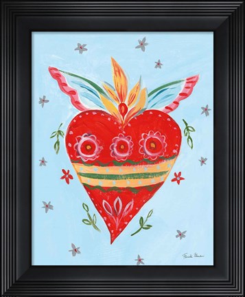 Framed Frida&#39;s Heart II Print
