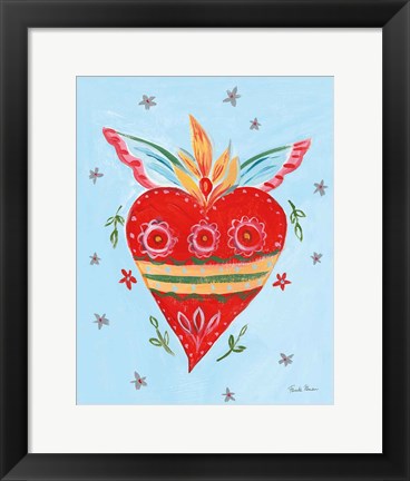 Framed Frida&#39;s Heart II Print