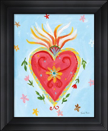 Framed Frida&#39;s Heart I Print