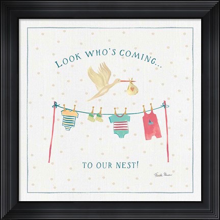 Framed Happy Baby V Print