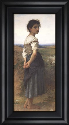 Framed Young Shepherdess, 1885 Print