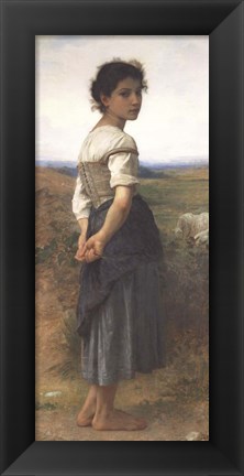 Framed Young Shepherdess, 1885 Print