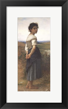 Framed Young Shepherdess, 1885 Print