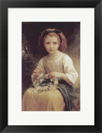 Framed Child Braiding a Crown Print