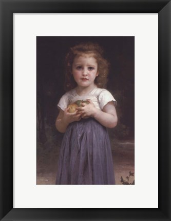 Framed Little Girl Holding Apples in Her Hands Print