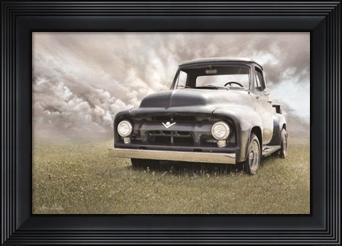 Framed Stormy Field Print