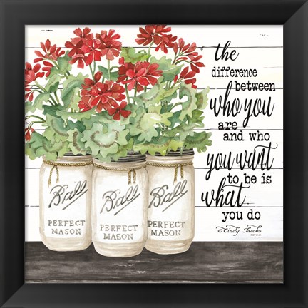 Framed White Jars - What You Do Print