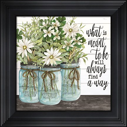 Framed Blue Jars - What is Meant to Be Print
