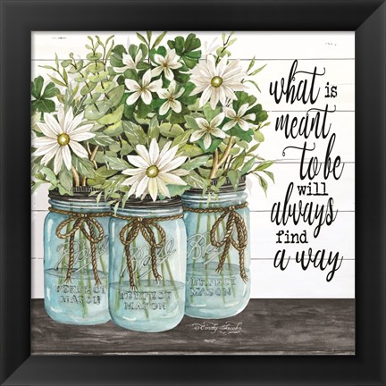 Framed Blue Jars - What is Meant to Be Print