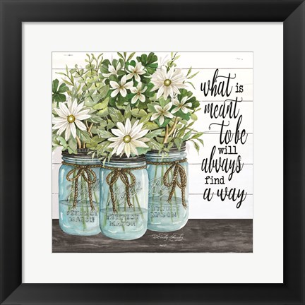 Framed Blue Jars - What is Meant to Be Print