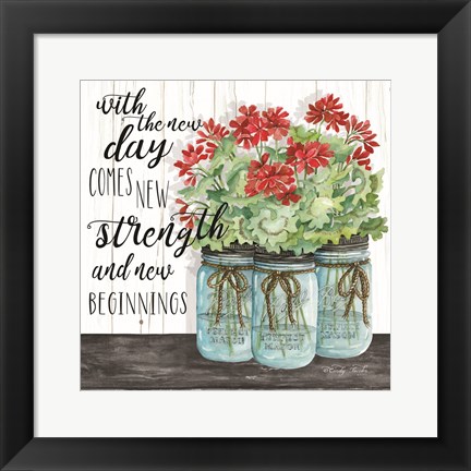 Framed Blue Jars - New Beginnings Print