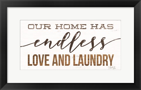 Framed Endless Love and Laundry Print