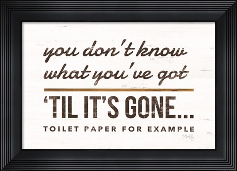 Framed Toilet Paper Print