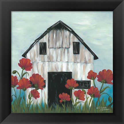 Framed Poppies Print