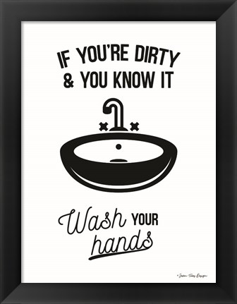 Framed Wash Your Hands Print