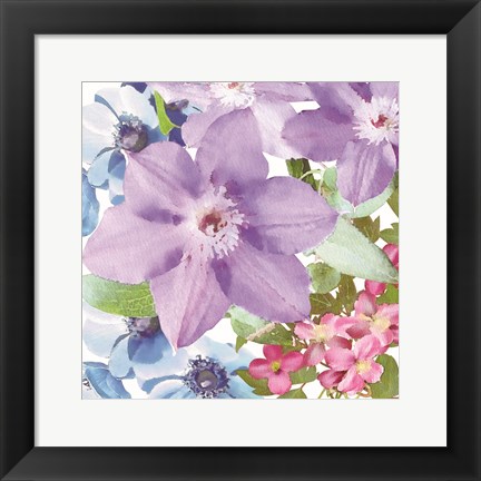 Framed Clematis I Print