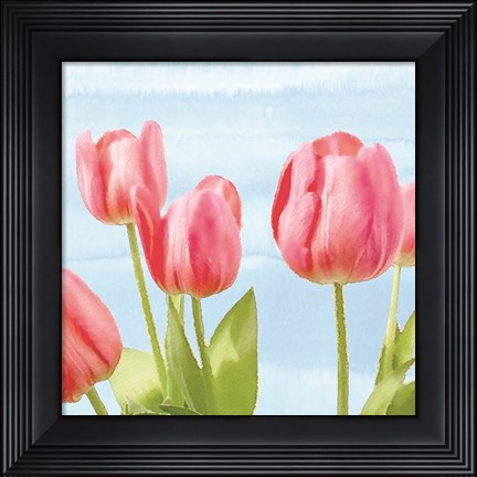 Framed Fresh Spring Tulips I Print
