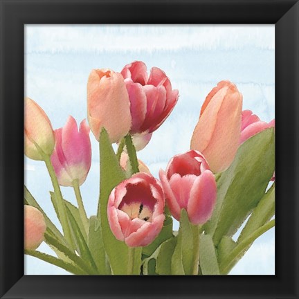 Framed Fresh Spring Tulips IV Print