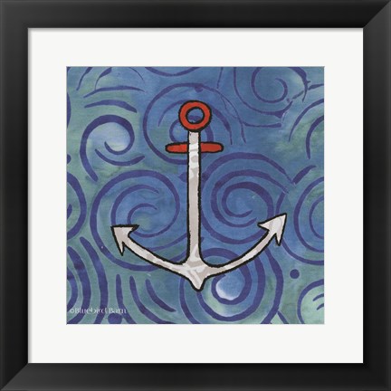 Framed Whimsy Coastal Anchor Print