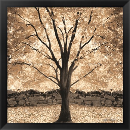Framed Gold Canopy Tree Print