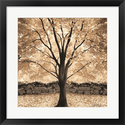 Framed Gold Canopy Tree Print