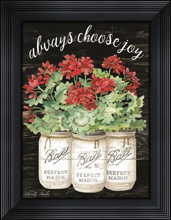 Framed White Jars - Always Choose Joy Print