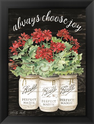 Framed White Jars - Always Choose Joy Print