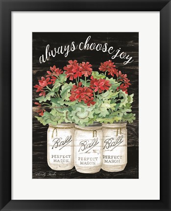 Framed White Jars - Always Choose Joy Print