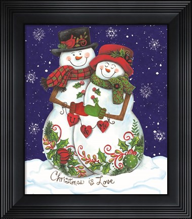 Framed Snow Couple Print