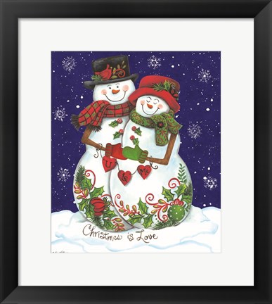 Framed Snow Couple Print