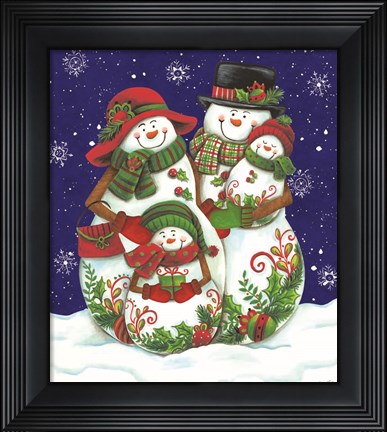 Framed Snow Family I Print