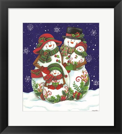 Framed Snow Family I Print