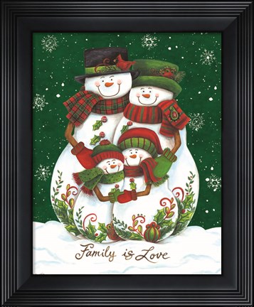 Framed Snow Family II Print