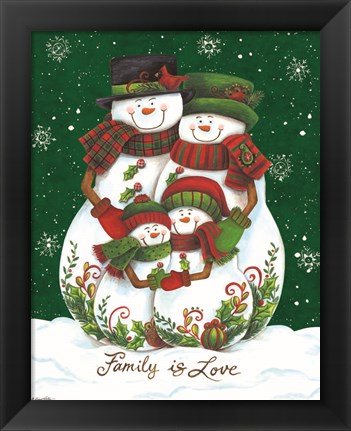 Framed Snow Family II Print