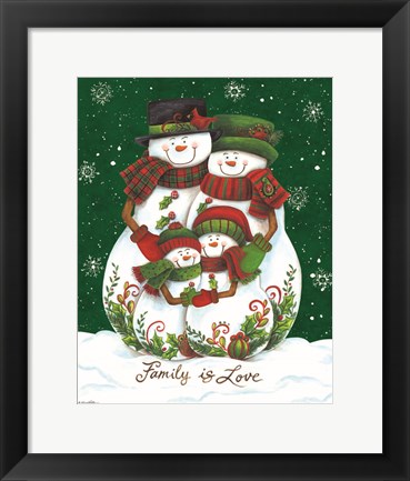 Framed Snow Family II Print