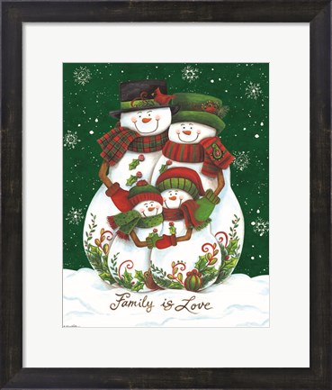 Framed Snow Family II Print