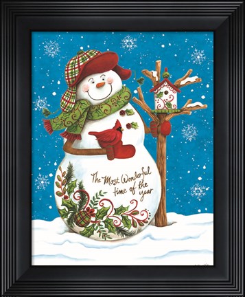 Framed Showman with Cardinals Print