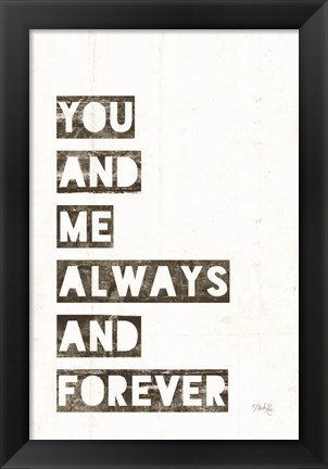 Framed You and Me Print